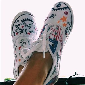 Custom hand painted shoes